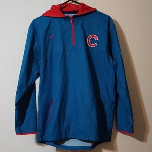 COPY - Nike Chicago Cubs EmbroideredMLB Baseball Hooded 1/4 Zip Windbreaker You…